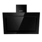 DEVANTI Rangehood 900mm Black Angled Side Draft Range Hood Canopy Glass 90cm