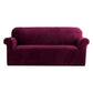 Artiss Velvet Sofa Cover Plush Couch Cover Lounge Slipcover 3 Seater Ruby Red