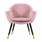 Artiss Armchair Lounge Chair Accent Armchairs Retro Single Sofa Velvet Pink Seat