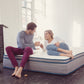 Sleepy Panda Mattress 5 Zone Pocket Spring EuroTop Medium Firm 30cm Thickness - Single - White  Grey  Blue