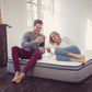 Sleepy Panda Mattress 5 Zone Pocket Spring EuroTop Medium Firm 30cm Thickness - Single - White  Grey  Blue