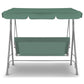 Milano Outdoor Swing Bench Seat Chair Canopy Furniture 3 Seater Garden Hammock - Dark Green
