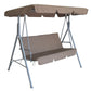 Milano Outdoor Swing Bench Seat Chair Canopy Furniture 3 Seater Garden Hammock - Coffee