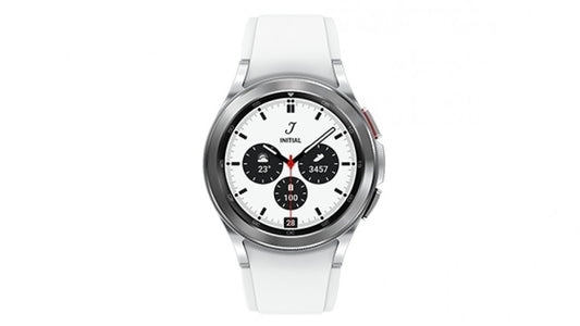 SAMSUNG Galaxy Watch4 Classic Bluetooth (46mm) - Silver (SM-R890NZSAXSA)*AU STOCK*, 1.4' Display, Dual-Core, 1.5GB/16GB Memory, 361mAh Battery, NFC