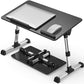 Large Size Folding and Adjustable Laptop Bed Tray Table for, Writing, Drawing and Working - 60 x 33 cm (Black)