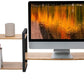 Bamboo Monitor Laptop Stand with 2 Tier Storage (Black)