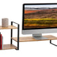Bamboo Monitor Laptop Stand with 2 Tier Storage (Black)
