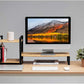 Bamboo Monitor Laptop Stand with 2 Tier Storage (Black)