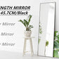 Full-Length Door Mirror Long Standing for Bedroom and Bathroom (152 x 46cm, Black)