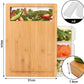 Large Bamboo Cutting Board and 4 Containers with Mobile Holder gift included for Home Kitchen