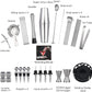 35 Pieces Cocktail Shaker Set Bartender Kit with Rotating 360 Display Stand and Professional Bar Set Tools