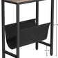 Industrial Side Table with Magazine Holder Sling and Metal Structure (Grey)