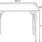 Sturdy and Heavy Duty Foldable Office Computer Desk (White, 80cm)