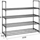 4-Tier Stainless Steel Shoe Rack Storage Organizer to Hold up to 20 Pairs of Shoes (80cm, Black)