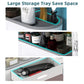 Automatic Wall Mounted Toothbrush Holder with Magnetic Cups Kids & Family Set for Bathroom (White and Gray)