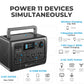 Bluetti EB55 Portable Power Staiotn 700W/537Wh LiFePO4 Battery Backup AU Plug for Home Emergency Outdoor Camping Blue