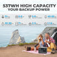 Bluetti EB55 Portable Power Staiotn 700W/537Wh LiFePO4 Battery Backup AU Plug for Home Emergency Outdoor Camping Blue