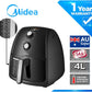 Midea 4L 1500W Multi-functional Air Fryer - Black