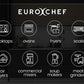 EUROCHEF 10L Electric Digital Air Fryer with Rotisserie, Rotating Fry Basket, Rack and Tongs, White