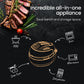 EUROCHEF 10L Electric Digital Air Fryer with Rotisserie, Rotating Fry Basket, Rack and Tongs, White