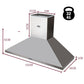 EuroGrille Commercial Rangehood 1500mm Stainless Steel Outdoor Range Hood Canopy