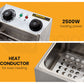 EuroChef Commercial Electric Deep Fryer Frying Basket Chip Cooker Fry Scoop
