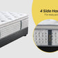KINGSTON Mattress Queen Size Medium Firm Euro Top Pocket Spring Memory Foam 34CM
