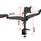 FORTIA Triple Monitor Stand Arm Computer Display Mount Adjustable Vesa Bracket 3 Screen