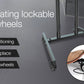FORTIA TV Stand Mobile Mount 37-70 Inch Tall Universal Rolling Trolley Black 65Inch