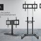 FORTIA TV Stand Mount 32-70 Inch Tall Modern Universal Floor Swivel Rack Black