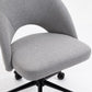 Fabric Office Chair Computer Upholstered Swivel Home Desk Chair  Grey