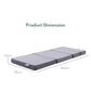 GOMINIMO 4 Fold Memory Foam Folding Mattress Dark Grey Velvet GO-FM-104-EON