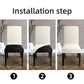 GOMINIMO 6pcs Dining Chair Slipcovers/ Protective Covers (White) GO-DCS-106-RDT