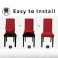 GOMINIMO 6pcs Dining Chair Slipcovers/ Protective Covers (Burgundy) GO-DCS-105-RDT