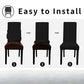 GOMINIMO 6pcs Dining Chair Slipcovers/ Protective Covers (Black) GO-DCS-102-RDT
