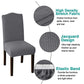GOMINIMO 6pcs Dining Chair Slipcovers/ Protective Covers (Black) GO-DCS-102-RDT