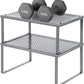 SONGMICS Cabinet Shelf Organizers Set of 2 Metal Kitchen Counter Shelves Silver KCS01SV
