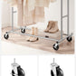 SONGMICS Metal Clothes Rack Stand on Wheels Heavy Duty Silver HSR12S