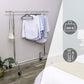 SONGMICS Heavy Duty Clothes Rack on Wheels Metal Chrome Extendable HSR11S