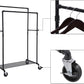 SONGMICS Industrial Pipe Clothes Rack on Wheels with Hanging Rack Organizer Black HSR60B