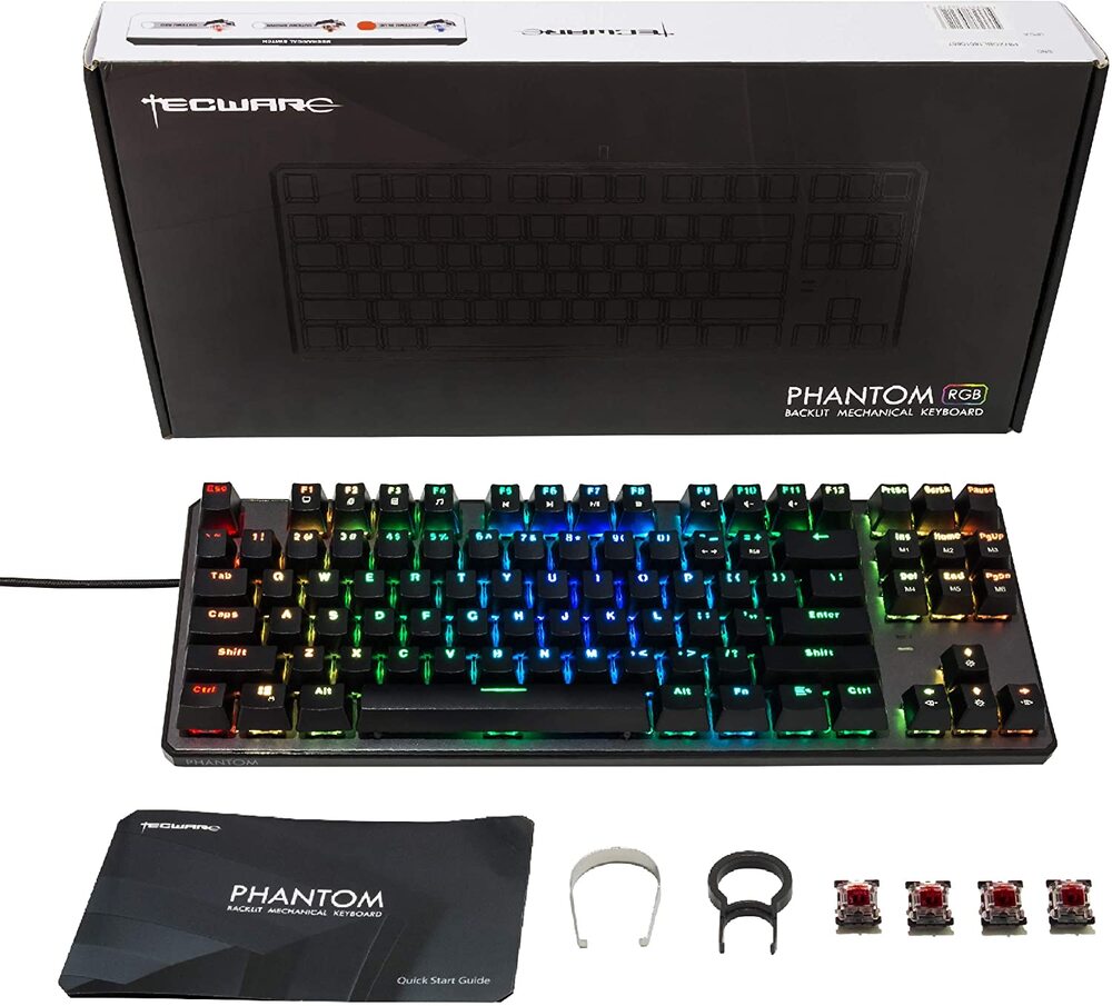 Tecware Phantom RGB TKL Mechanical Keyboard Red Switch TWKB-P87ZORD
