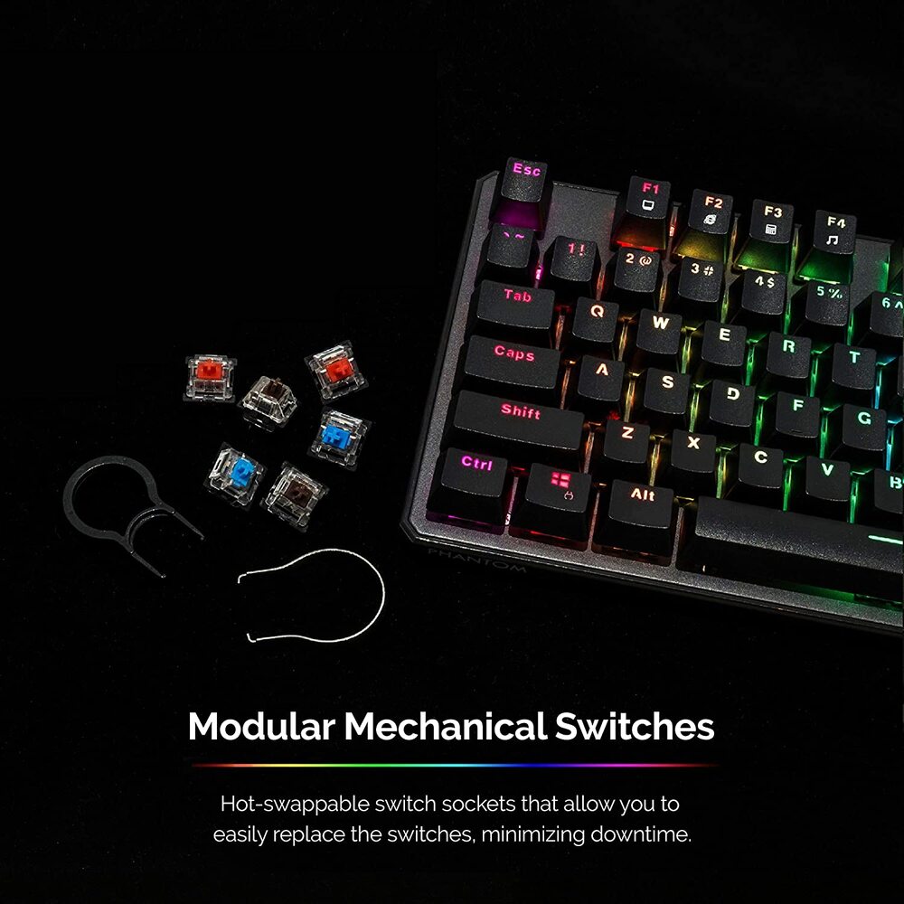 Tecware Phantom RGB TKL Mechanical Keyboard Red Switch TWKB-P87ZORD