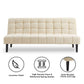 Sarantino Faux Suede Fabric Sofa Bed Furniture Lounge Seat Beige