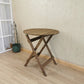 RoundTable Folding Bistro Set Solid Fir Wood Table Garden Outdoor Lounge