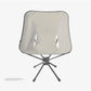 Outdoor Hiking Camping Beach Portable Folding Swivel Chair Carry Bag White