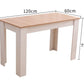 Dining Table Rectangular Wooden 120M-Wood&amp;White