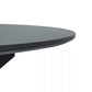 Round Marble-Effect Table - Black
