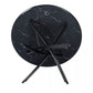 Round Marble-Effect Table - Black