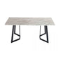 Rectangular Marble-Effect Table