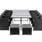 Bali 13PC  Outdoor Dining Set - Black